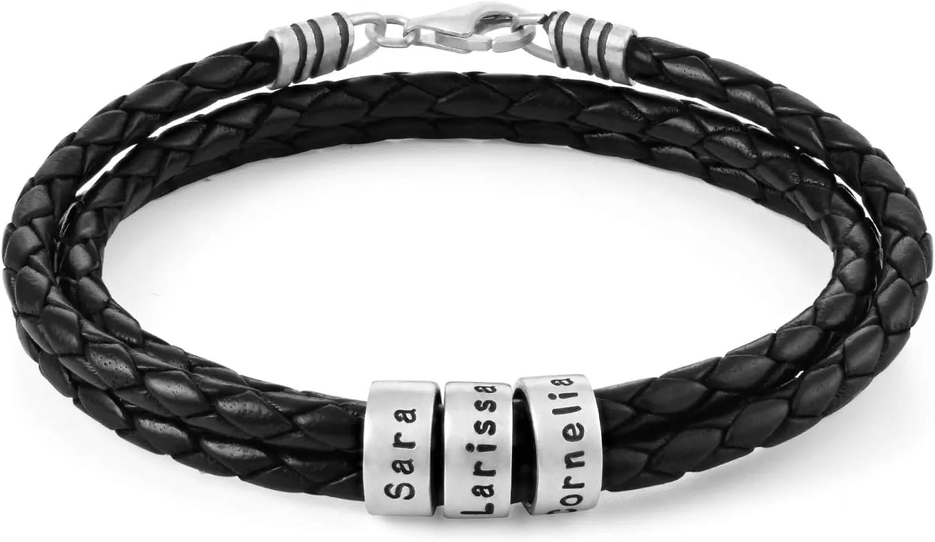 MyNameNecklace Personalized Choose Your Style Men Bracelet - Custom Inscriptions - Meaningful Gift for Him, Husband - Gift for Father's Day, Christmas, Birthday by - MYKA