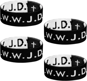 Nanafast WWJD Bracelet Wristband Elastic WWJD Jesus Bracelets for Women Men What Would Jesus Do Bracelets Christian Jewelry Gift