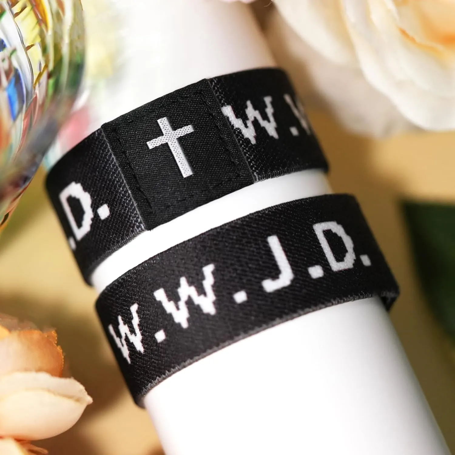 Nanafast WWJD Bracelet Wristband Elastic WWJD Jesus Bracelets for Women Men What Would Jesus Do Bracelets Christian Jewelry Gift