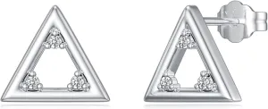 Natural Diamond Stud Earrings Mini Bar, Lightning, Triangle, Butterfly Tiny Diamond Stud Earrings for Women Sterling Silver Jewelry Gift for Her