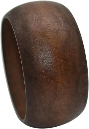 Natural Wooden Bangles Handmade Ethnic Wood Cuff Bracelet Vintage Round Wide Chunky Cuff Bangle for Women Men Gift Jewelry Accessories