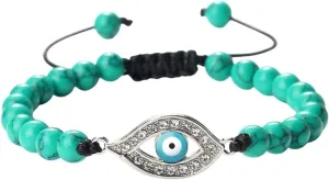 New 2025 Turkish Pendant Bracelet Lucky Natural Stone Beads Chain Handmade Bangles Prayer Jewelry Friend Couple Gift Fashion Trendy Accessories Creative