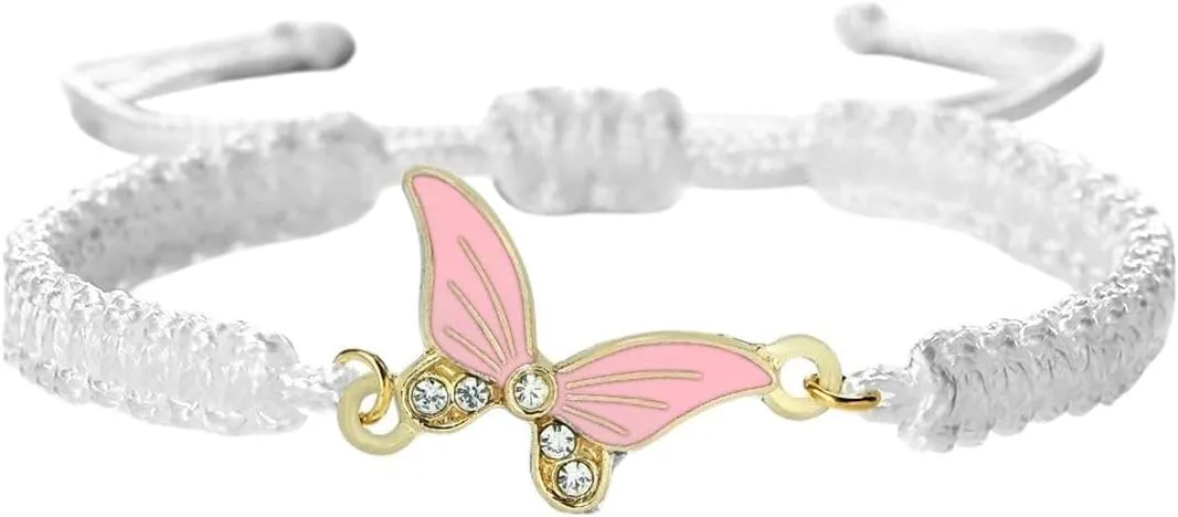 New 2026 Unisex Stainles Stell Fashion Handmade Rope Bangles Butterfly Pendant Bracelet Jewelry For Women Men Prayer Woven Unisex Gift Red Lucky Trendy Accessories Creative For Women And Men