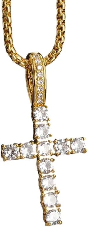 New for Arrival Trendy 2025 Vintage Christian Ice Crystal Jesus Head Pendant Necklace for Men and Women Cross Catholic Amulet Jewelry Fashion Accessories Creative Gift
