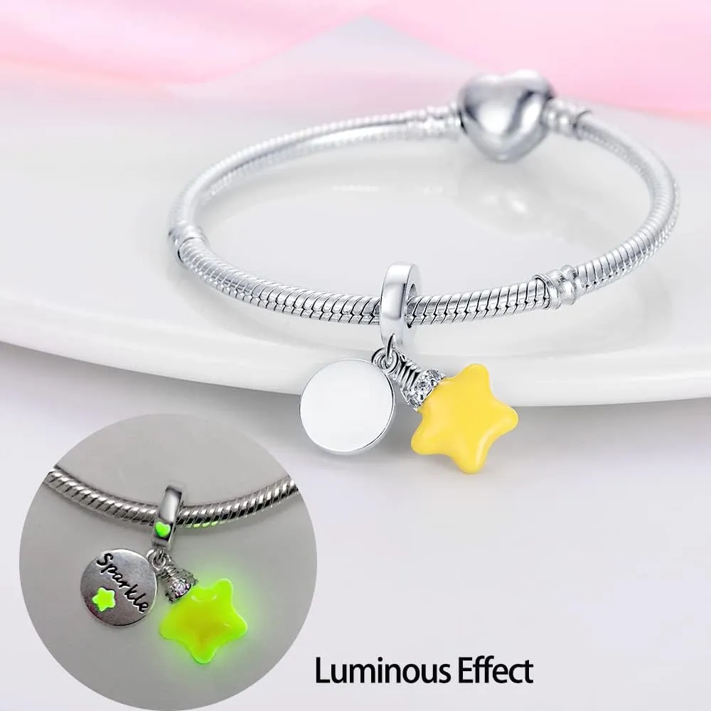 Pandach 925 Sterling Silver Charms Beads for Bracelets and Necklaces Butterfly and Headphones Pendants Clover Charms Jewelry Gift for Women
