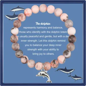 PARTNER Horse Inspirational Birthday Gifts for Women Unique Horse Gifts Natural Stone Beaded Bracelets for Women Horse Jewelry with Meaningful Message Card For Horse Lovers