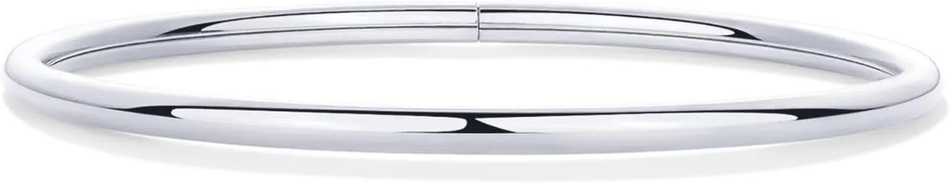 PAVOI 14K Gold Plated Bangle Bracelet for Women | Classic Lightweight Stacking Stainless Steel Bracelet | Single & 2-Pack Bangles