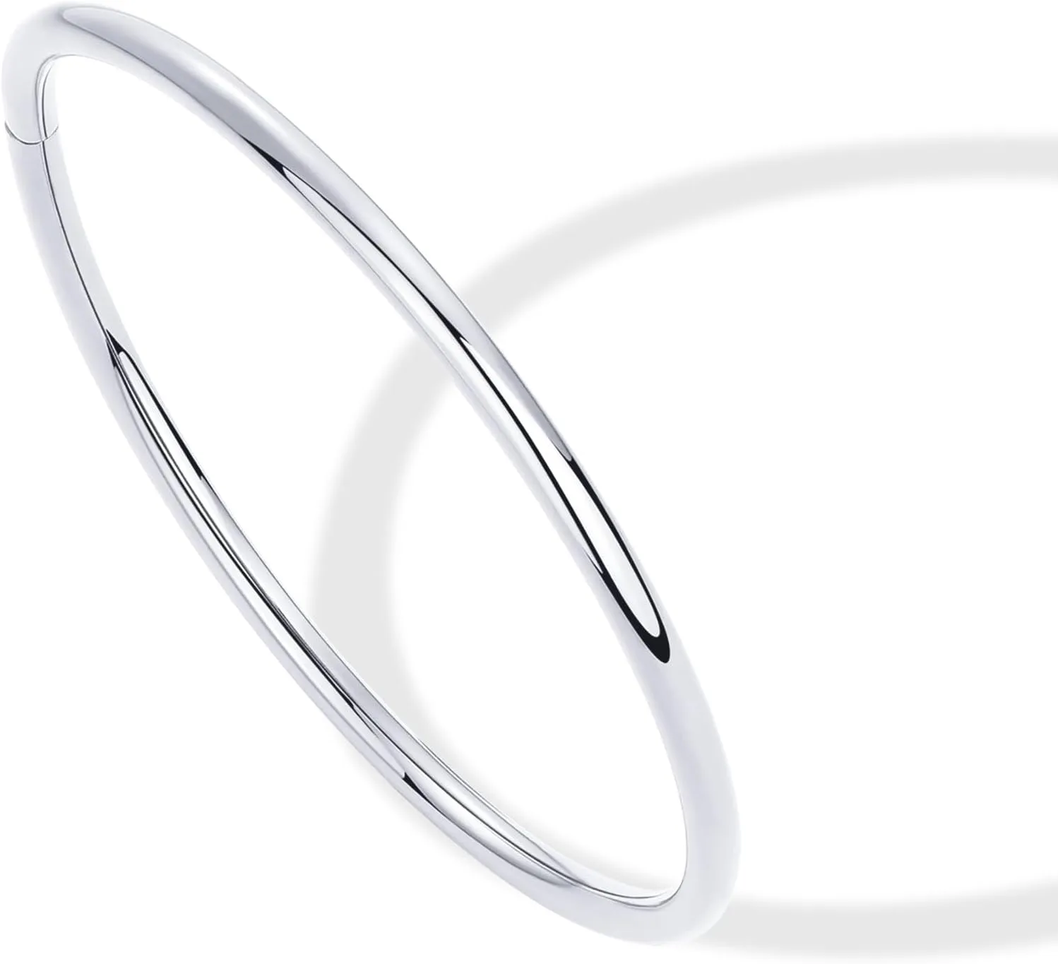 PAVOI 14K Gold Plated Bangle Bracelet for Women | Classic Lightweight Stacking Stainless Steel Bracelet | Single & 2-Pack Bangles
