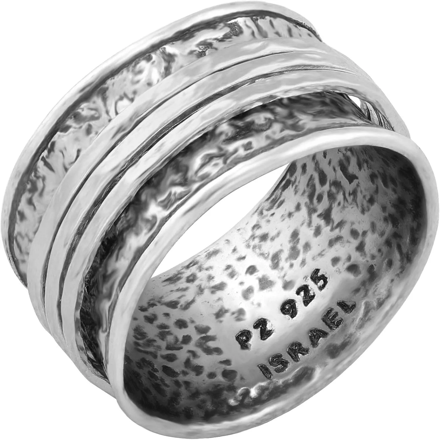 Paz Creations Sterling Silver Spinner Rings - Boho Rotating Rings, Handcrafted Meditation Ring