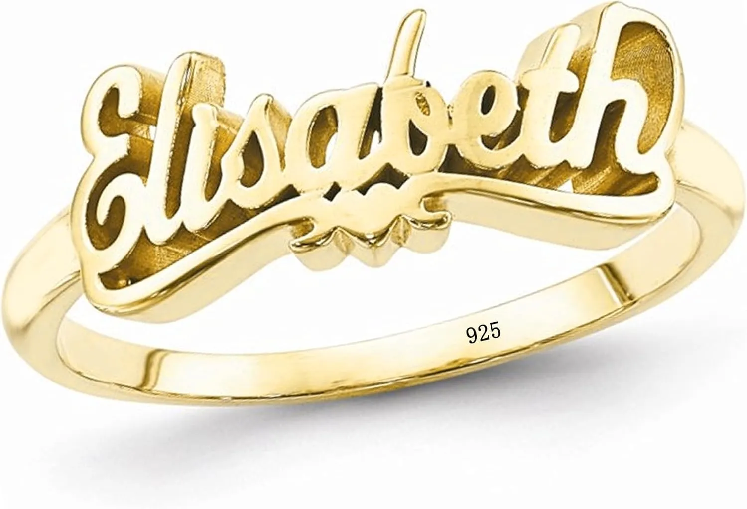 Personalized Name Ring 925 Sterling Silver/Gold Plated/Rose Gold Custom Ring for Women Mom Wife