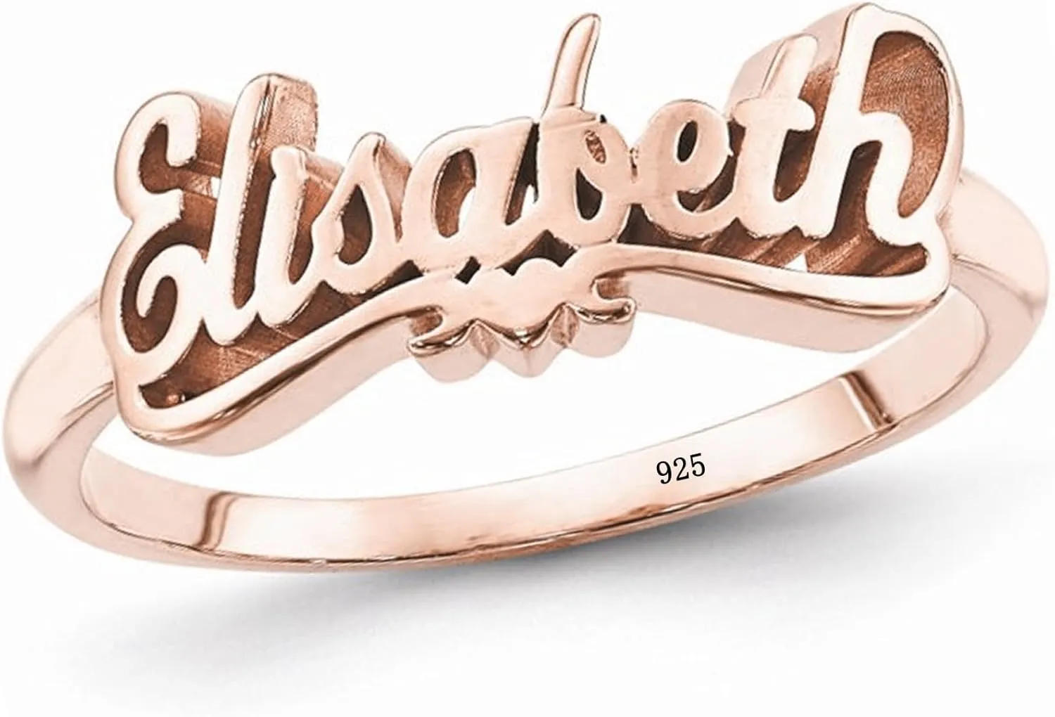 Personalized Name Ring 925 Sterling Silver/Gold Plated/Rose Gold Custom Ring for Women Mom Wife
