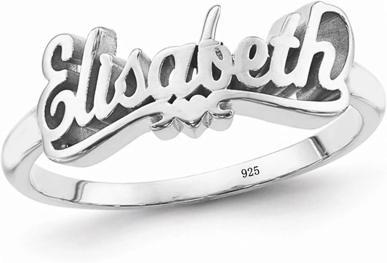 Personalized Name Ring 925 Sterling Silver/Gold Plated/Rose Gold Custom Ring for Women Mom Wife