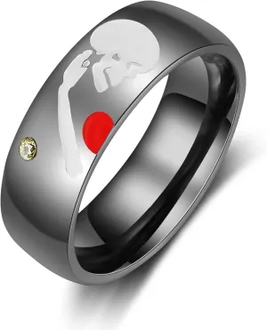 Personalized Promise Couples Rings Set for 2  Engraved Stainless Steel engraved Jewelry