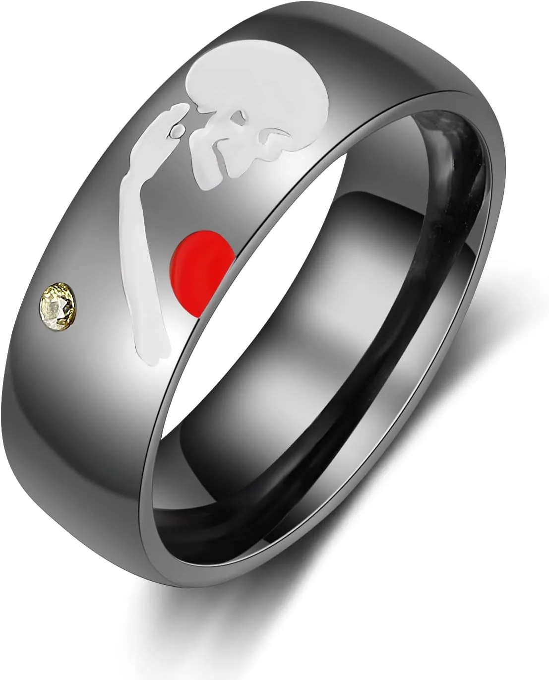 Personalized Promise Couples Rings Set for 2  Engraved Stainless Steel engraved Jewelry