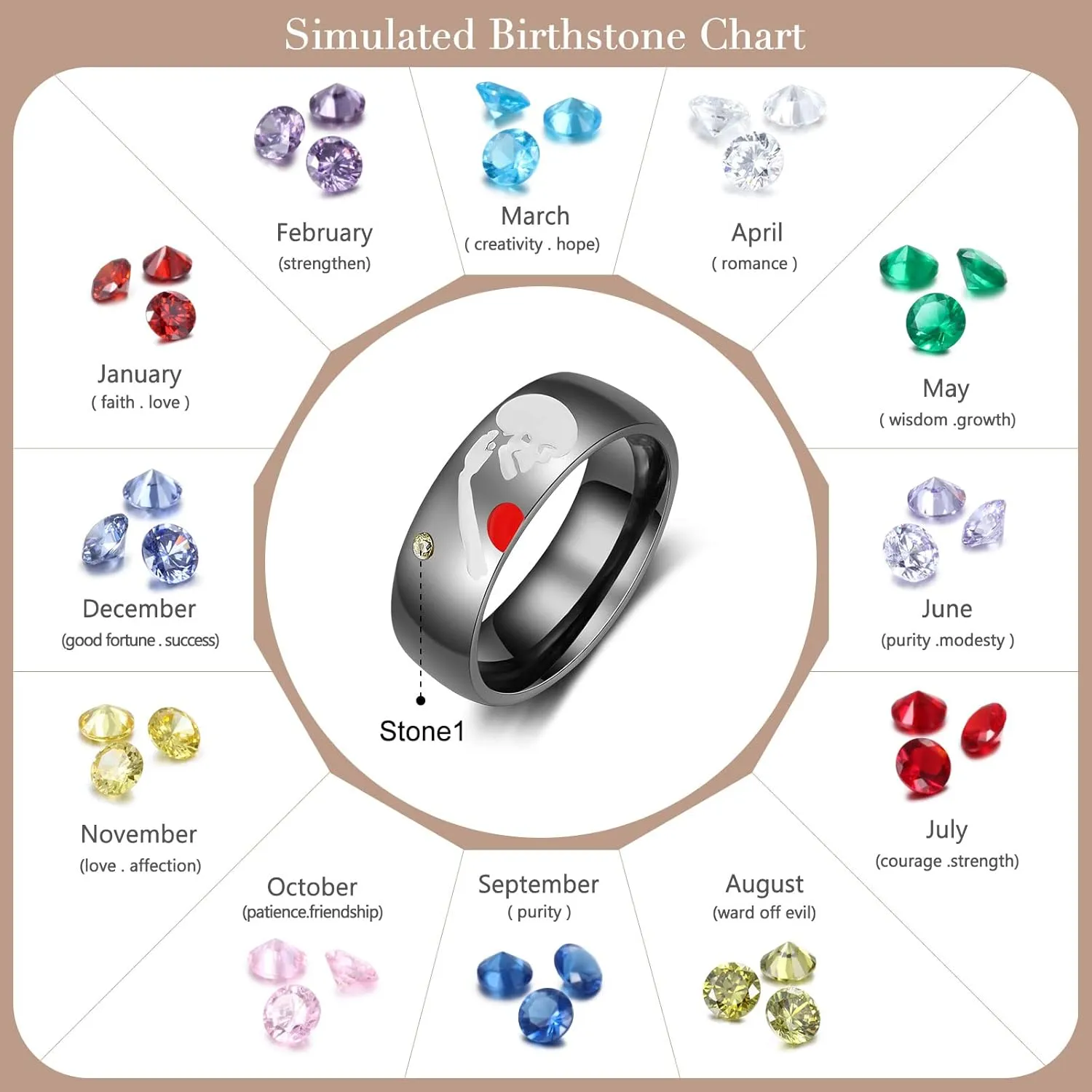 Personalized Promise Couples Rings Set for 2  Engraved Stainless Steel engraved Jewelry