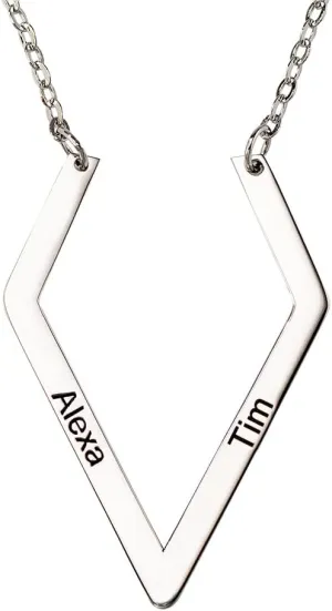 Personalized Sterling Silver Ring Holder Necklace - Custom Doctor/Nurse Name Pendant - Present Graduation for Women