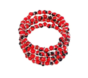 Peruvian Gift Wrap Bracelet for Women - Meaningful Good Luck, Prosperity, Love, Happiness Huayruro Red Black Seed Wrap - Handmade Natural Jewelry by Evelyn Brooks