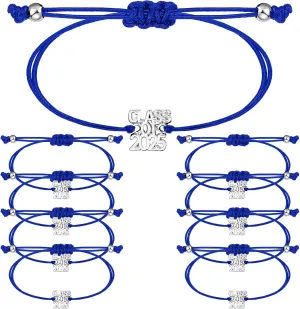 Quelay 30 Pcs Class of 2025 Bracelets Adjustable Class of 2025 Bracelets Bulk Graduation Gifts Senior Night Party Favor