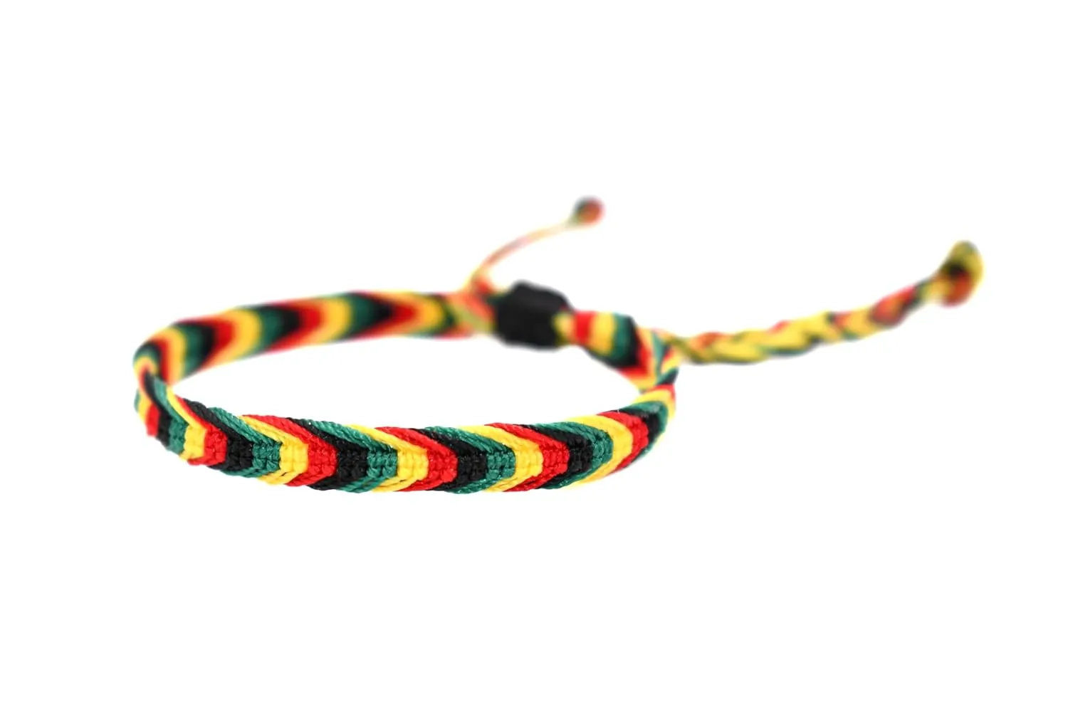 Rasta Flag Bracelet - Adjustable Red, Green & Gold Bracelet for Men & Women - Reggae Roots Culture Jewerly - Rasta Pride Bracelet - Rasta Souvenir & Meaningful Gift