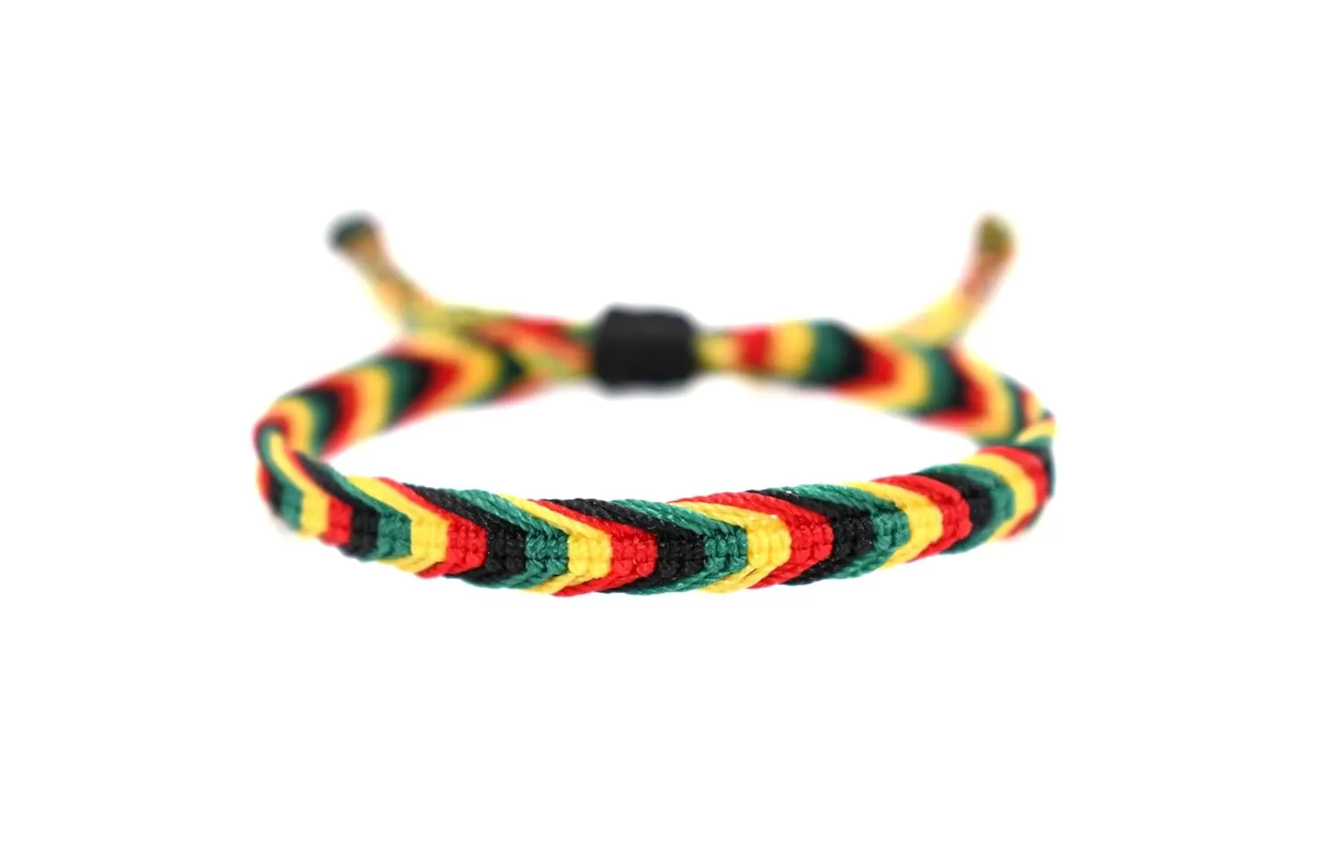 Rasta Flag Bracelet - Adjustable Red, Green & Gold Bracelet for Men & Women - Reggae Roots Culture Jewerly - Rasta Pride Bracelet - Rasta Souvenir & Meaningful Gift
