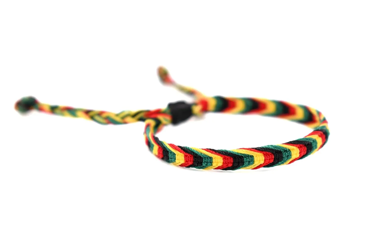 Rasta Flag Bracelet - Adjustable Red, Green & Gold Bracelet for Men & Women - Reggae Roots Culture Jewerly - Rasta Pride Bracelet - Rasta Souvenir & Meaningful Gift
