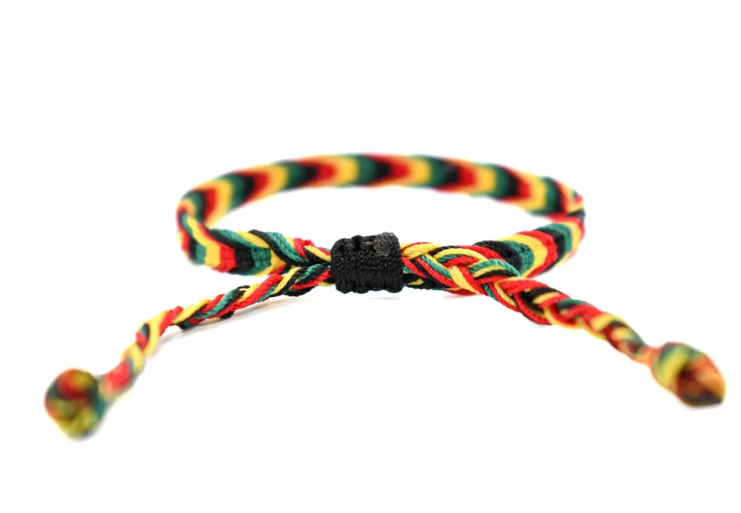 Rasta Flag Bracelet - Adjustable Red, Green & Gold Bracelet for Men & Women - Reggae Roots Culture Jewerly - Rasta Pride Bracelet - Rasta Souvenir & Meaningful Gift