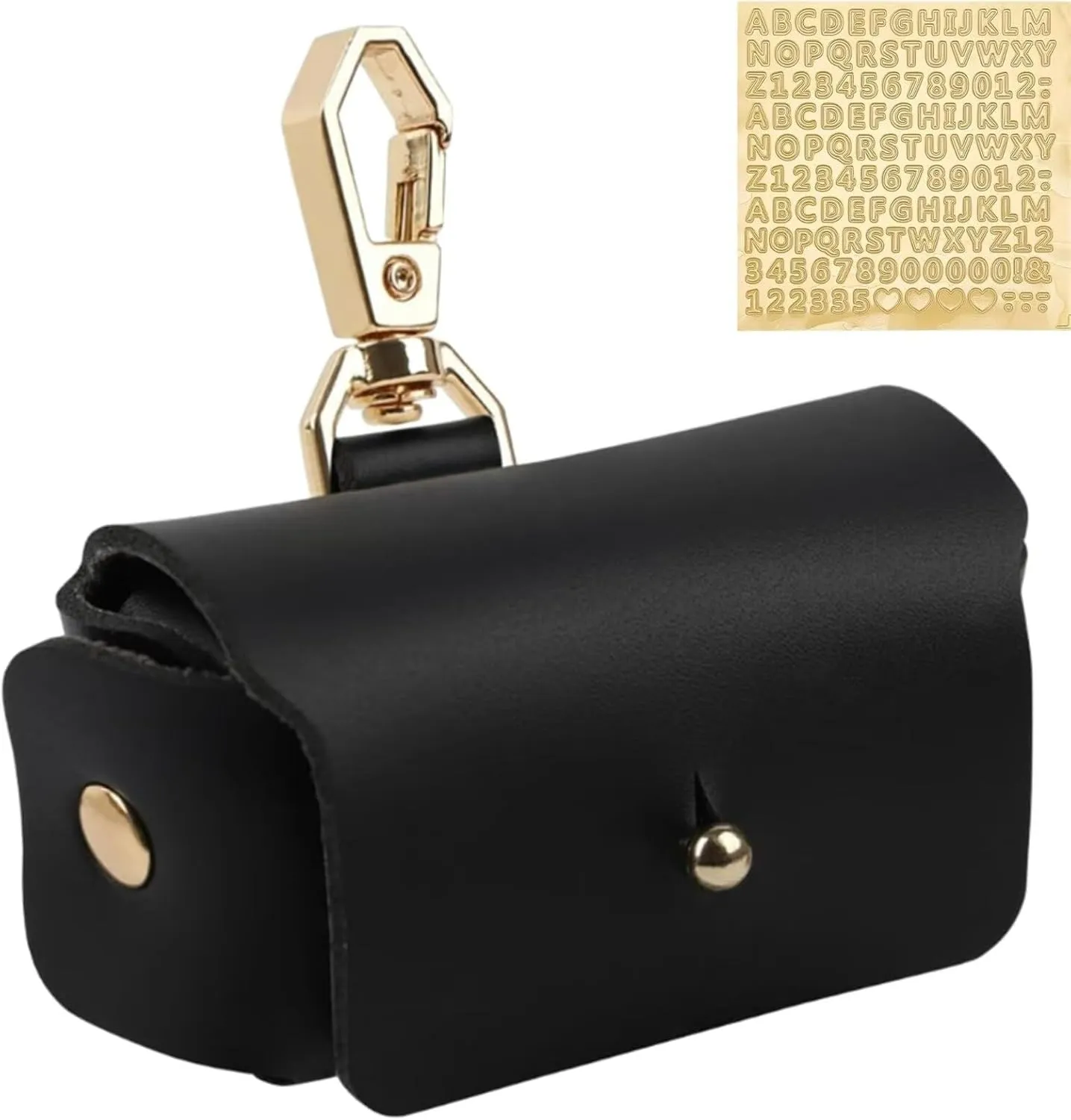 Ring Bearer Pillows for Dog Collar with Sticker, Leather Wedding Ring Pillow Box for Pet, Couple Ring Storage Box for Proposal Engagement Wedding Ceremony Party, Black