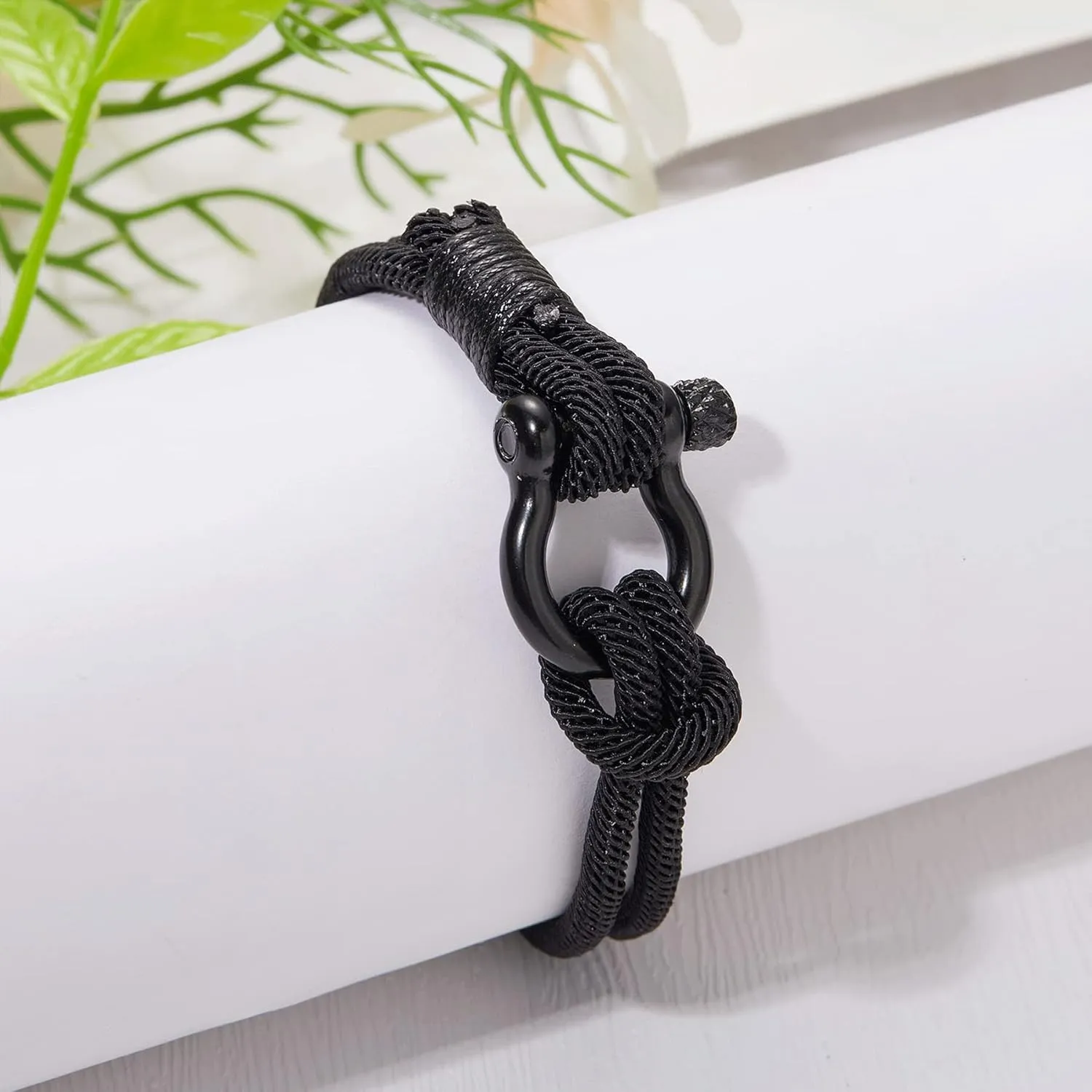 RINHOO FRIENDSHIP To My Son Bracelet I Will Always Be With You Handmade Braided Leather Love Bracelet Inspirational Wristband Meaningful Bracelet
