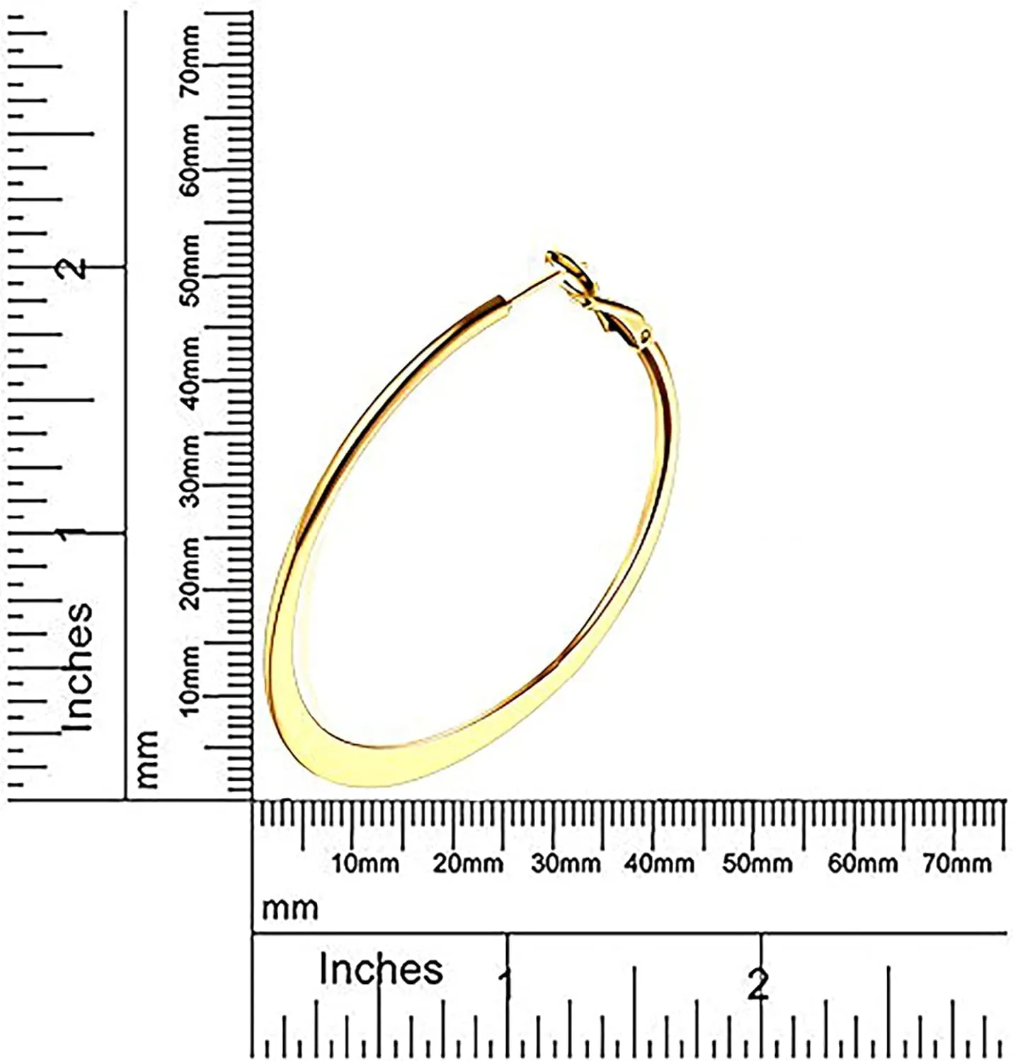 Rose Gold Hoop Earrings for Women, Fashion Round Lightweight Hoops Earrings Gift White Gold Rose Gold Plated 40mm - 50mm - 60mm