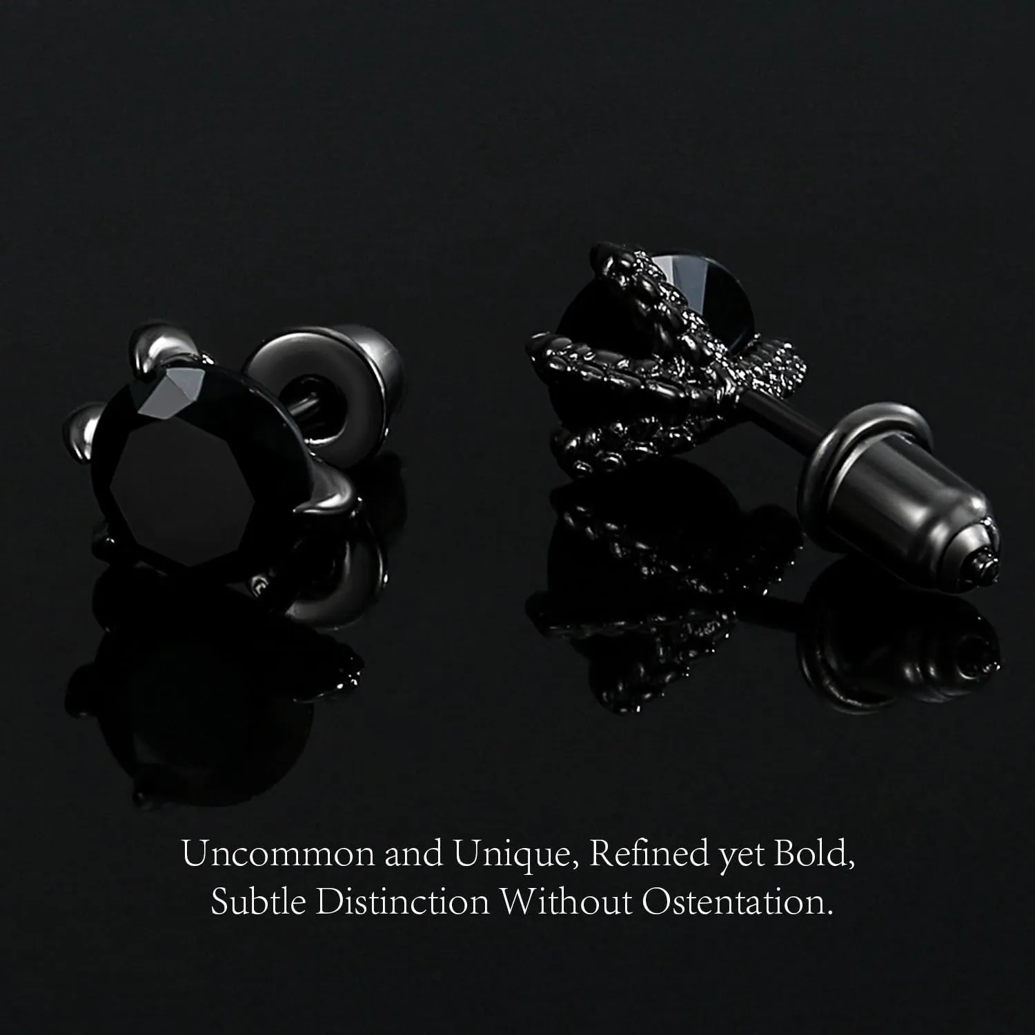 S925 Sterling Silver Dragon Claw Stud Earrings for Men Women, Cubic Zirconia Mens Earrings Stud Jewelry for Women Birthday Gifts