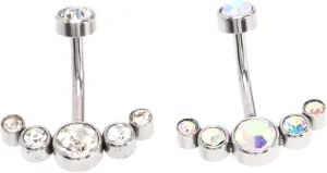 SAFIGLE Chic Zircon Navel Rings Comfortable Belly Button Studs Stylish Piercing Jewelry for Women