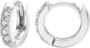 SANNYRA Hoops Earrings for Women, Small cartilage Diamond Sterling Silver Huggie Hoop Earrings, 6mm 8mm 10mm 12mm Cz Ear Studs for Men Women