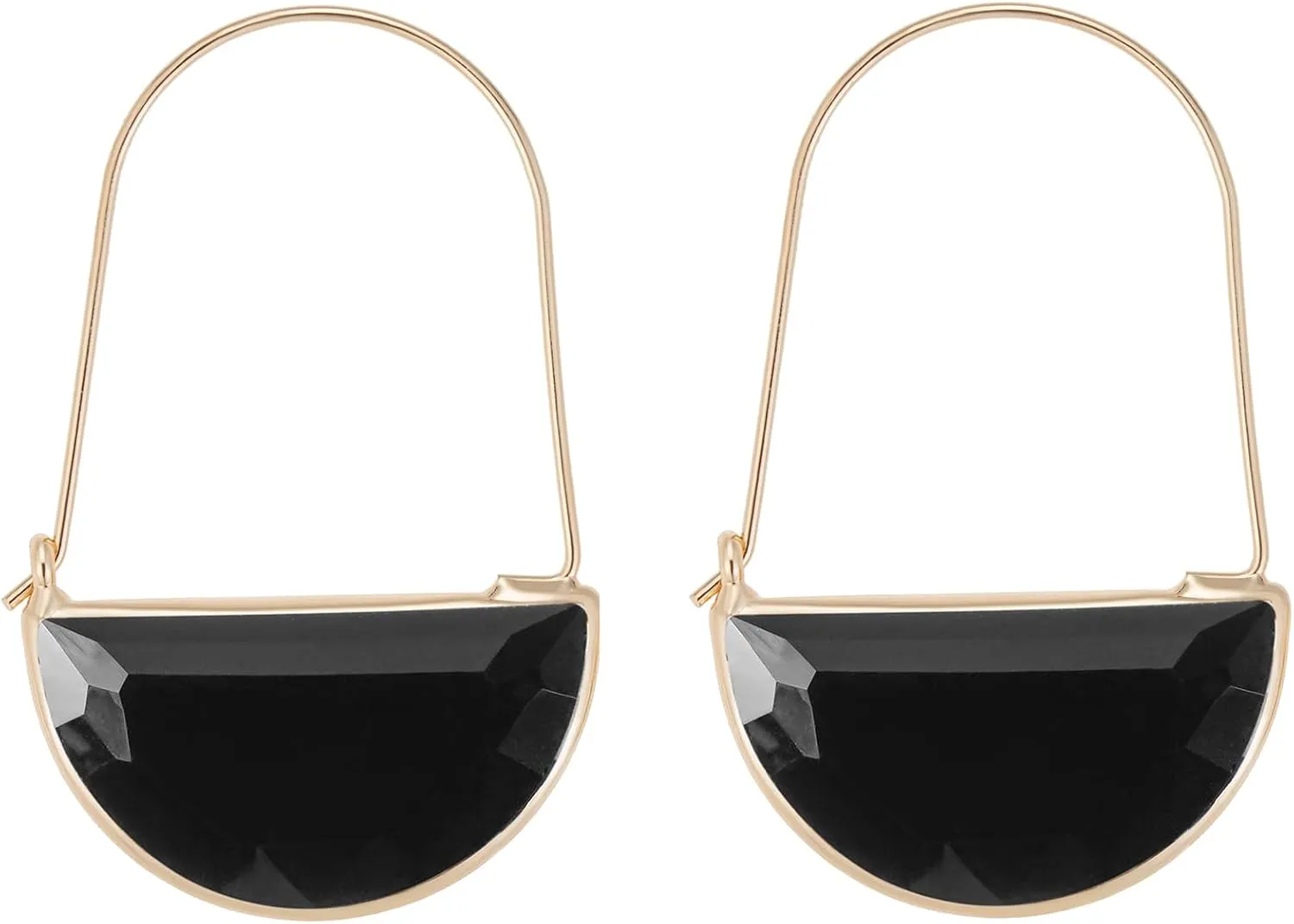 Semi-Circle Crystal Earrings for Women - Luxury Purse-Shaped Design, Sparkling Rhinestone Party Jewelry, Elegant Gift for Wedding/Birthday/Night Out