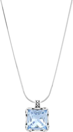 Silpada 'Cooling Effects' Sterling Silver Blue Crystal Pendant Necklace, 18"