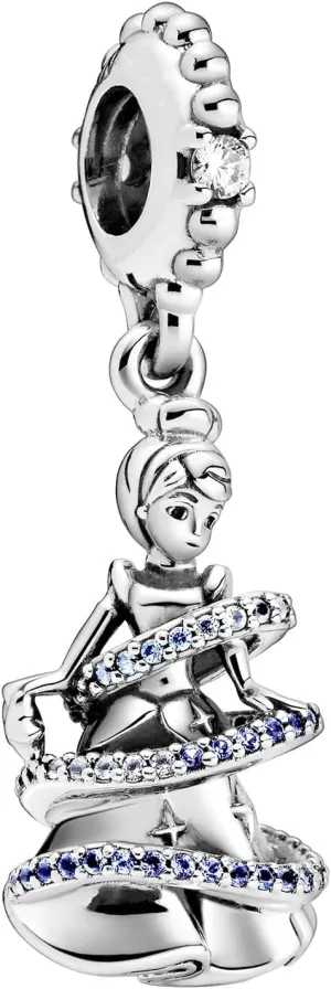 Silver Pendant New 925 Sterling Silver Charm Inlaid Zirconia Cinderella Princess Dress Pendant Birthday Gift Female DIY Valentine's day Necklace Pendant Beaded