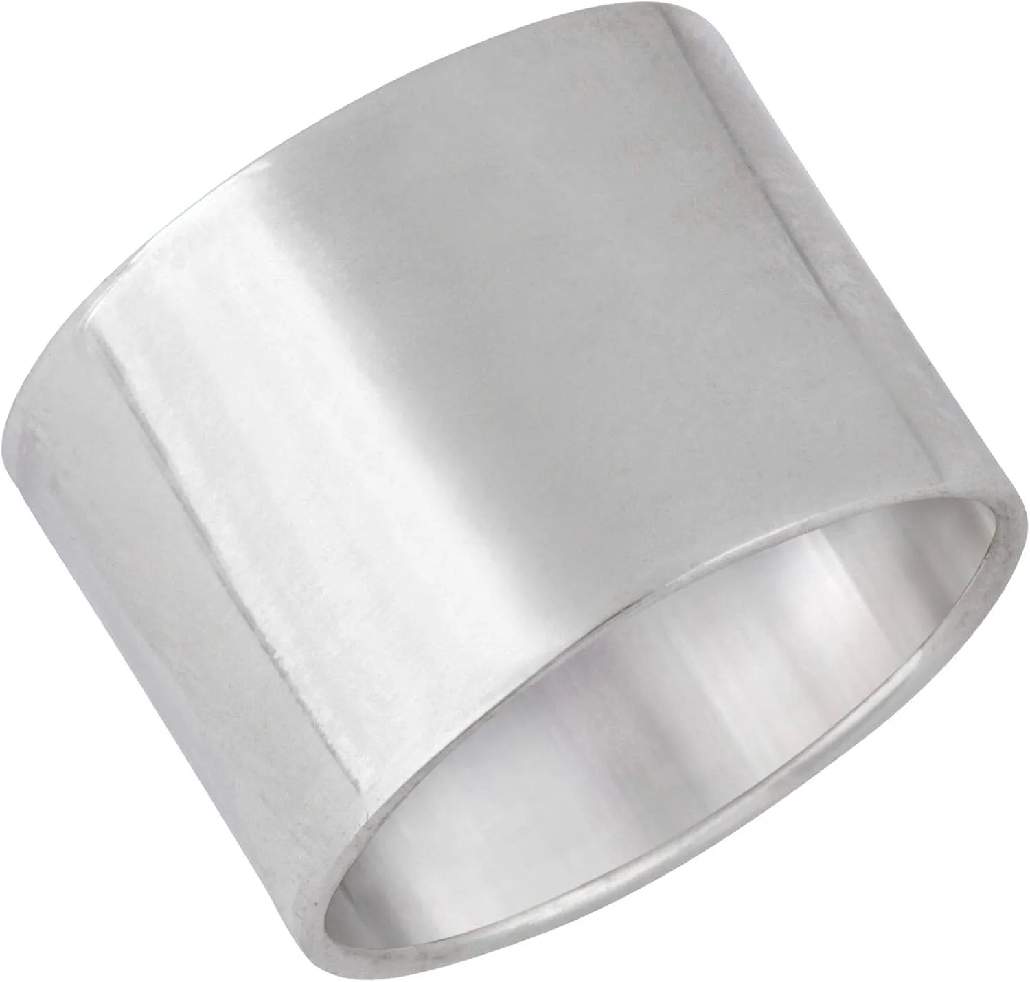 Silverly Wide Thumb Rings for Women in 925 Sterling Silver - Polished Silver Rings for Men - Chunky Men's Rings - Plain Simple Smooth Thick Band Ring - Mr and Mrs Gifts