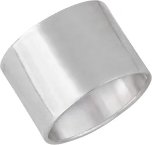 Silverly Wide Thumb Rings for Women in 925 Sterling Silver - Polished Silver Rings for Men - Chunky Men's Rings - Plain Simple Smooth Thick Band Ring - Mr and Mrs Gifts