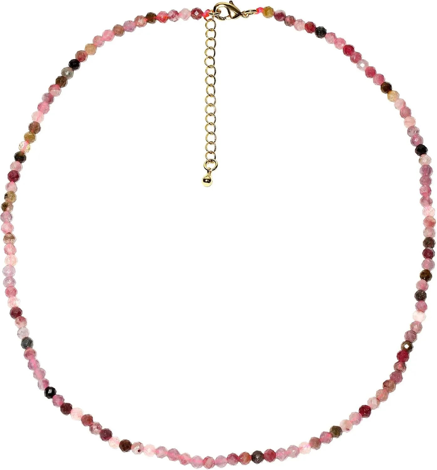 Simple Faceted Beads Necklace Boho 3-4mm Energy Crystals Choker Necklaces for Women Trendy Handmade Jewelry