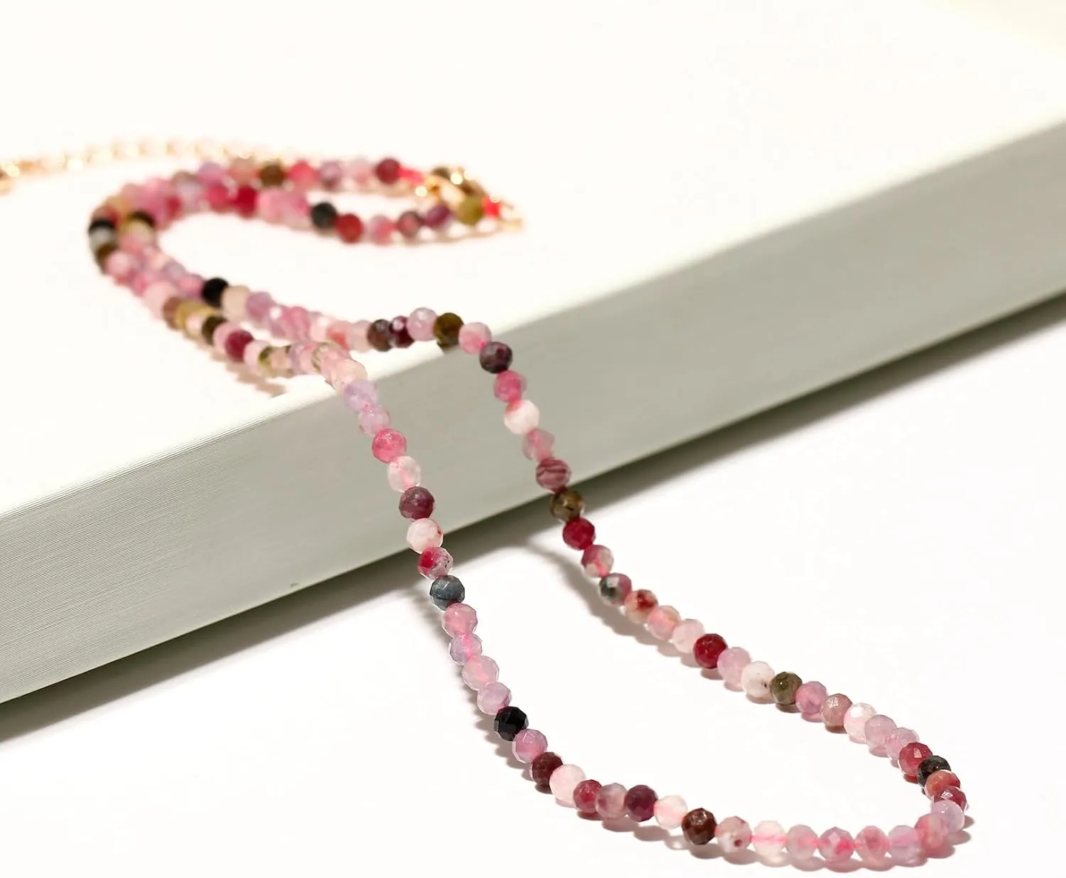 Simple Faceted Beads Necklace Boho 3-4mm Energy Crystals Choker Necklaces for Women Trendy Handmade Jewelry