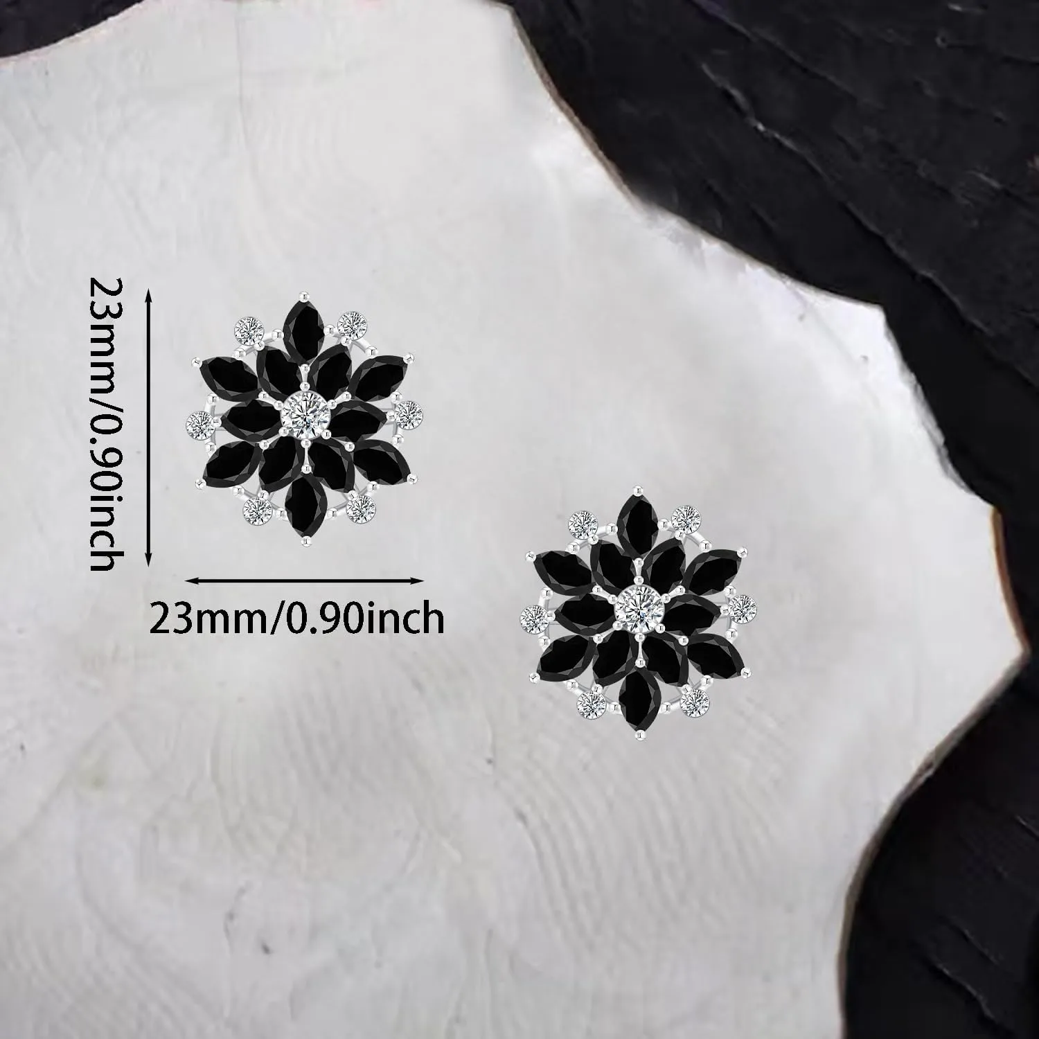 Sparkly Crystal Circle Snowflake Alloy Lightweight Tiny Earrings Dainty Rhinestone Flower Stud Earrings For Women Jewelry Gifts