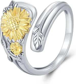 Spoon Rings for Women 925 Sterling Silver Spoon Rings Vintage Thumb Rings Jewelry Gifts for Women Men