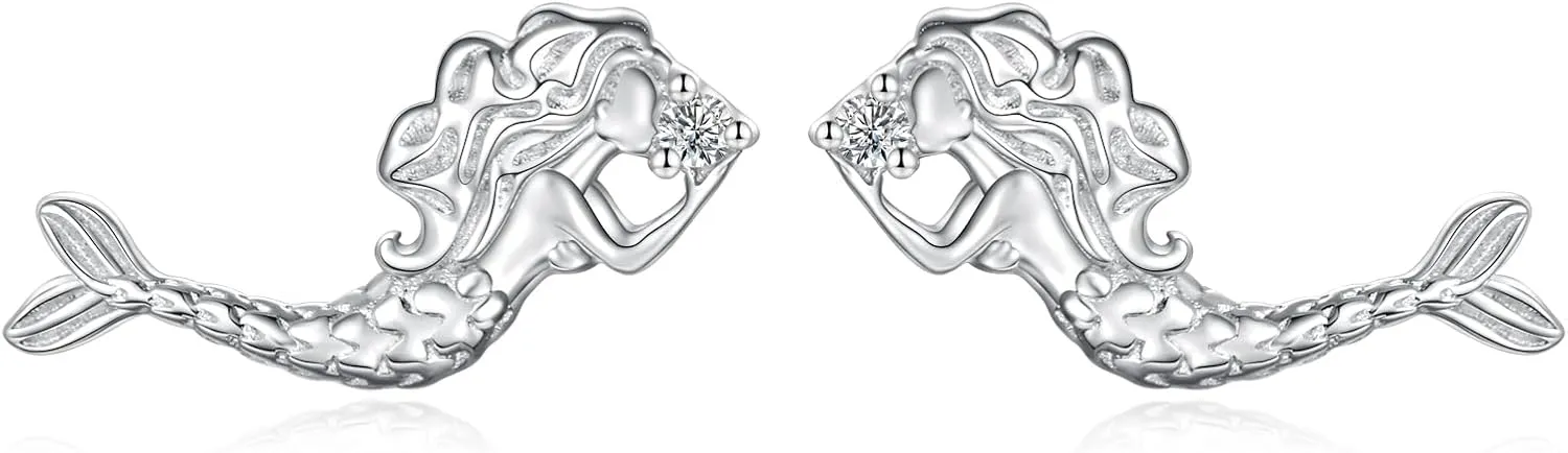 Sterling Silver Animal Stud Earrings: Llama Hippo Elephant Cat Sloth Ladybug Earrings Birthday Graduation Jewelry Gift Women Animal Lovers
