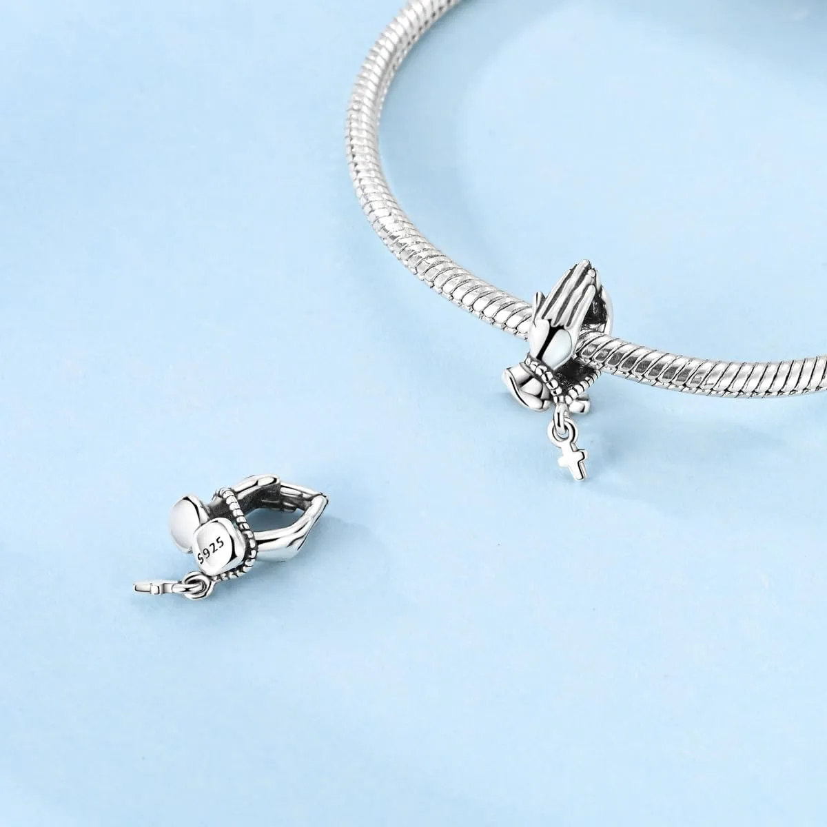 Sterling Silver Charms for Charm Bracelet for Women 5A Cubic Zirconia Dangle Pendant Bracelet Bead Gift for Her