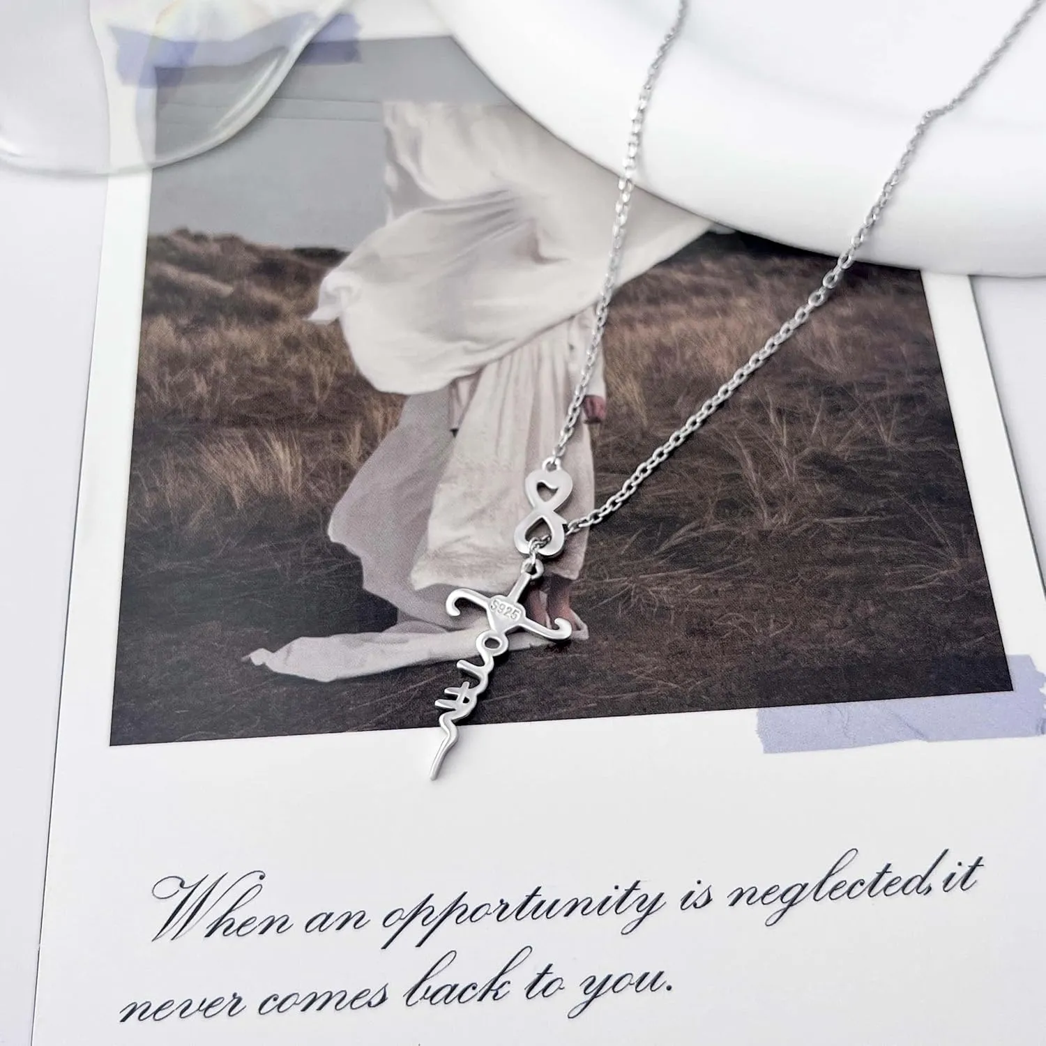 Sterling Silver Lariat Necklace for Mom and Daughter: Meaningful Mother Daughter Necklaces for Women  Mothers Day Birthday Christmas Jewelry Gift for Women