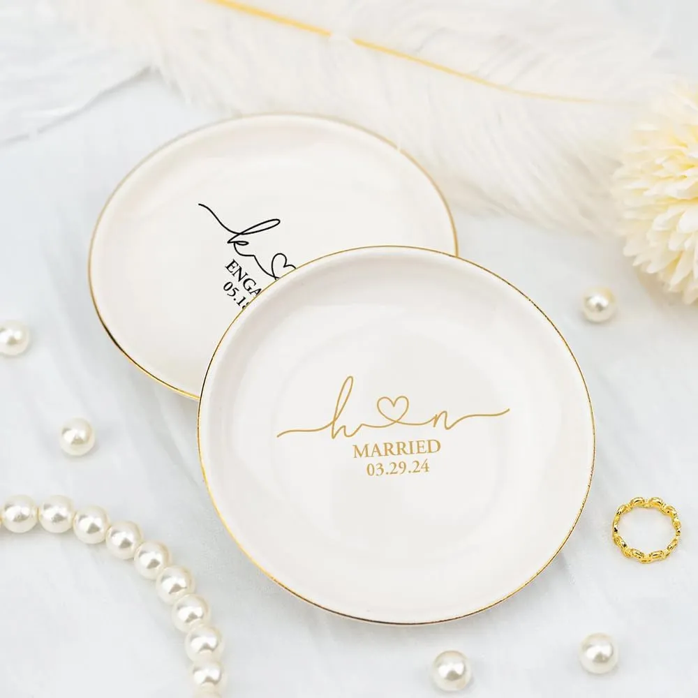 Still Feels Like We Just Got Married Jewelry Dish - Personalized Custom Engagement or Anniversary Ring Holder Dish - Wedding Keepsake Gift for Couple, Wife, or Husband