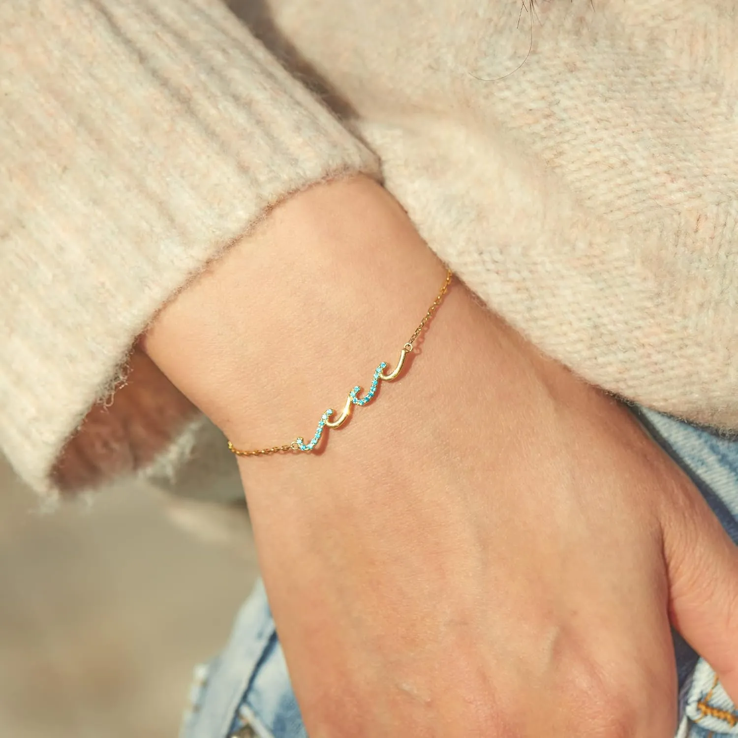 STORYJEWELLERY Friend Gifts, Wave Bracelets for BFF, Friend Birthday Gifts for Women, Friendship Bracelets, BFF Gift for Female Friends, Bestie Jewelry