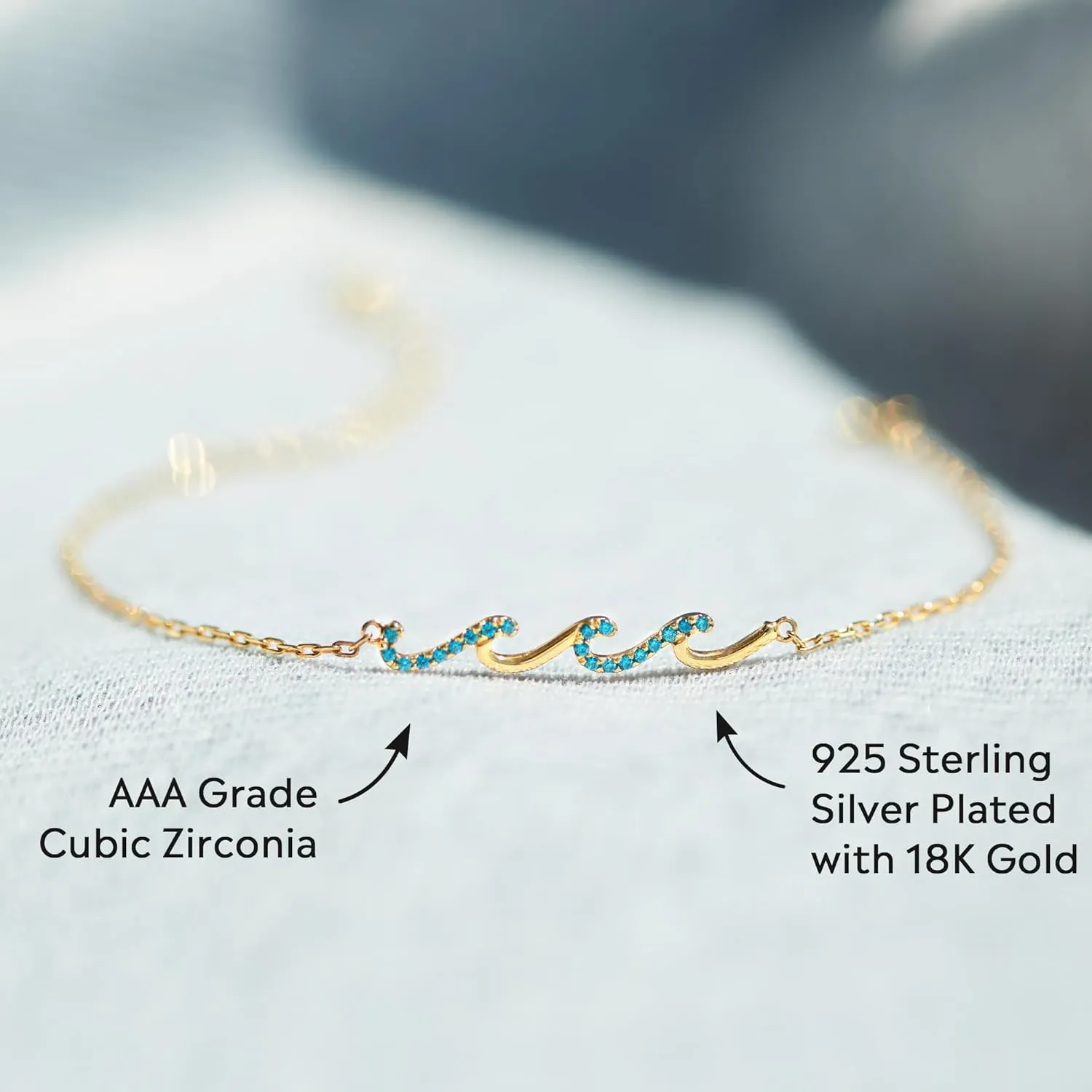 STORYJEWELLERY Friend Gifts, Wave Bracelets for BFF, Friend Birthday Gifts for Women, Friendship Bracelets, BFF Gift for Female Friends, Bestie Jewelry