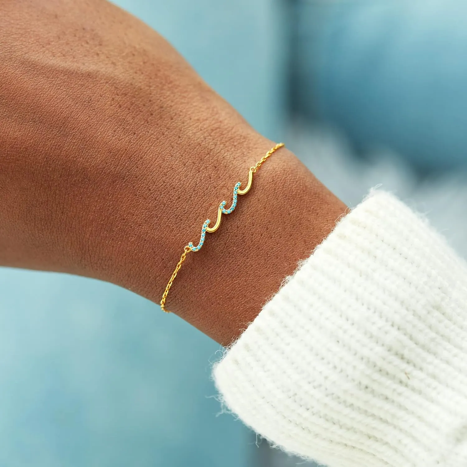 STORYJEWELLERY Friend Gifts, Wave Bracelets for BFF, Friend Birthday Gifts for Women, Friendship Bracelets, BFF Gift for Female Friends, Bestie Jewelry