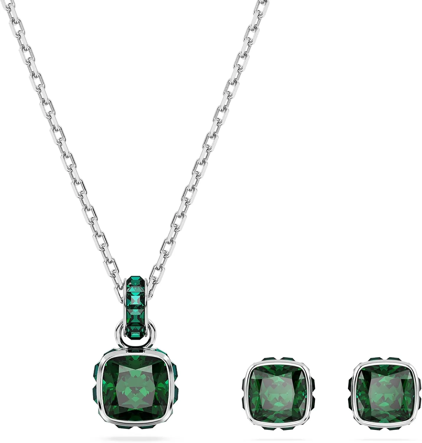 Swarovski Crystal Chroma Jewelry Collection, Heart Shaped Crystal, Latch Back Earring Closure, Lobster Claw Clasp Bracelet