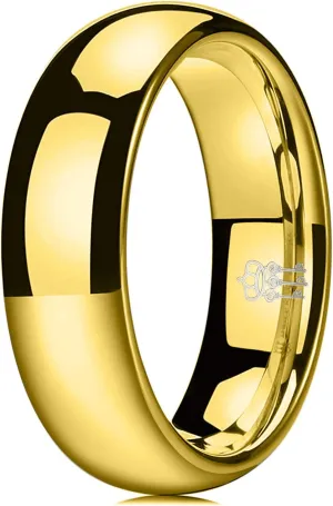 THREE KEYS JEWELRY 1mm 2mm 4mm 6mm 8mm Brushed Tungsten Titanium Wedding Promise Ring for Women Mens Plated Blue/Gold/Rose Gold/Rainbow/Custom Polished Band